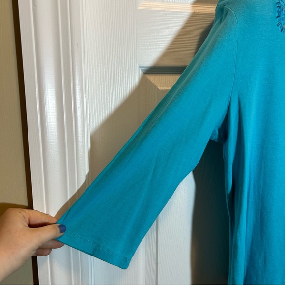 Faded Glory Three Quarter Sleeve Top - Picture 4 of 7